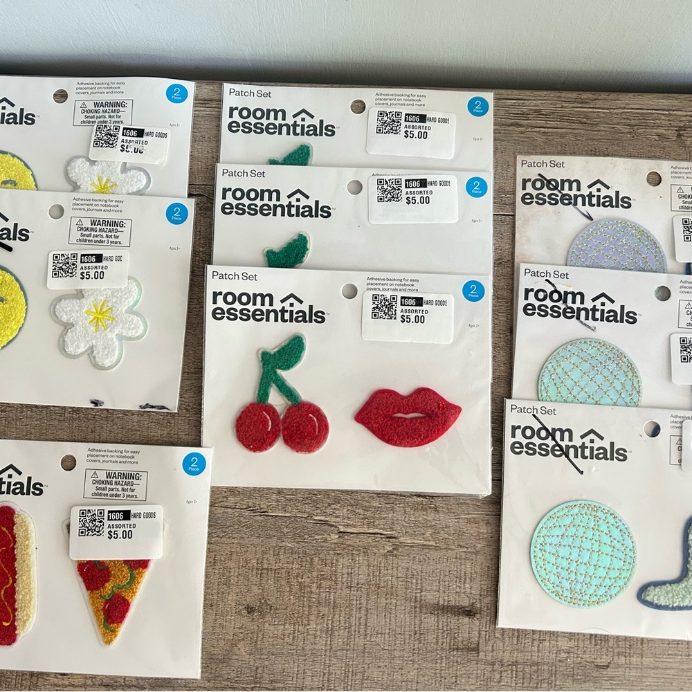 🌲 Room Essentials adhesive Patch Sets - boots /disco ball/ cherries/ lips